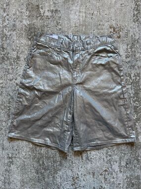 GAP Metallic Silver Denim Shorts - Size 4
